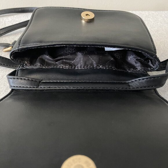 Fiorelli Faux Crocodile Leather Black Gold Detail Crossbody Bag - Picture 10 of 15